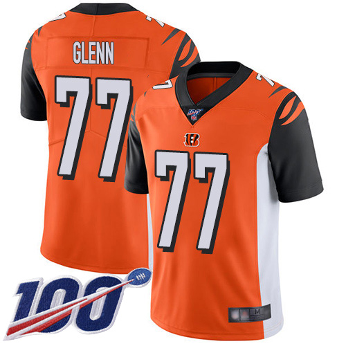 Cincinnati Bengals Limited Orange Men Cordy Glenn Alternate Jersey NFL Footballl #77 100th Season Vapor Untouchable->cincinnati bengals->NFL Jersey